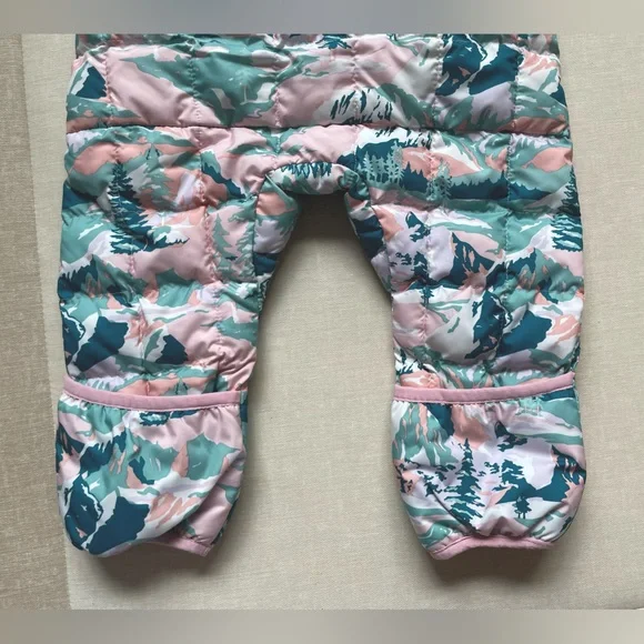 The North Face Kids Pink and Teal Patterned Snowsuit - Picture 13 of 13